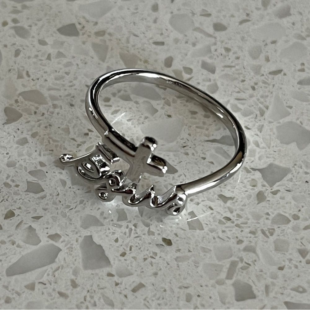 Jesus cross Design Cuff Ring - Picture 6 of 11